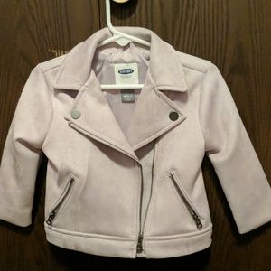 Old navy suede purple moto jacket